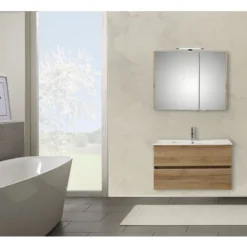 Badmöbel-Set Pelipal Napoli SET-150-014 B: 92 Cm Eiche Riviera