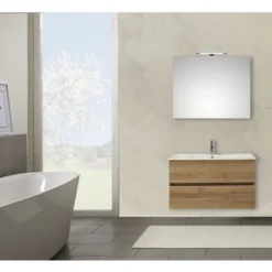 Badmöbel-Set Pelipal Napoli SET-150-009 B: 90 Cm Eiche Riviera