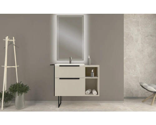 Midischrank Baden Haus Urban Gebürstet Weiss 30x62 Cm 55165 – Bild 3