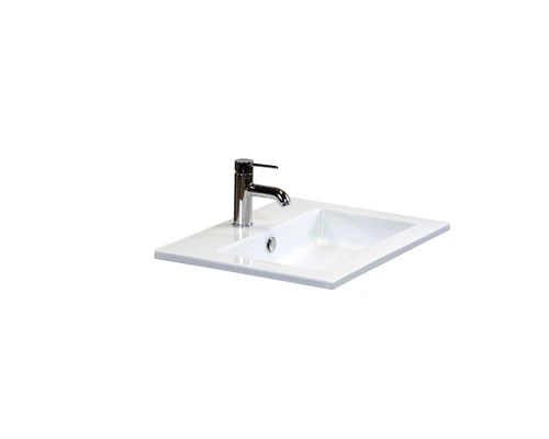 Badmöbel-Set Sanox Frozen 3D BxHxT 61 X 42 X 46 Cm Frontfarbe Französische Eiche 2-teilig Mit Waschtisch Keramik – Bild 4