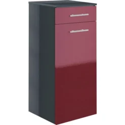 Highboard Marlin 3040 Frontfarbe Rot Glanz BxHxT 40 X 91,2 X 34,8 Cm Türanschlag Rechts