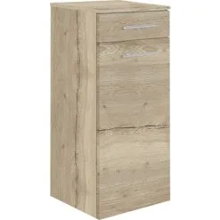 Highboard Marlin 3040 Frontfarbe Eiche Natur Holzdekor BxHxT 40 X 91,2 X 34,8 Cm Türanschlag Links