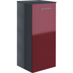 Highboard Marlin 3040 Frontfarbe Rot Glanz BxHxT 40 X 91,2 X 34,8 Cm Türanschlag Links