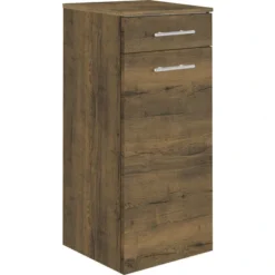 Highboard Marlin 3040 Frontfarbe Eiche Braun Holzdekor BxHxT 40 X 91,2 X 34,8 Cm Türanschlag Links
