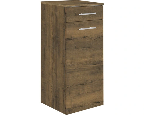 Highboard Marlin 3040 Frontfarbe Eiche Braun Holzdekor BxHxT 40 X 91,2 X 34,8 Cm Türanschlag Links