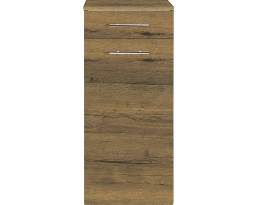 Highboard Marlin 3040 Frontfarbe Eiche Braun Holzdekor BxHxT 40 X 91,2 X 34,8 Cm Türanschlag Links – Bild 2