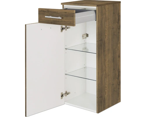 Highboard Marlin 3040 Frontfarbe Eiche Braun Holzdekor BxHxT 40 X 91,2 X 34,8 Cm Türanschlag Links – Bild 3