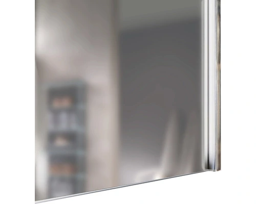 Badmöbel-Set Marlin 3040 Frontfarbe Kastanie Graphit Holzdekor 3-teilig Mit Mineralmarmor-Waschtisch Weiss BxHxT 122,4 X 198,2 X 48 Cm Mit Spiegel – Bild 6