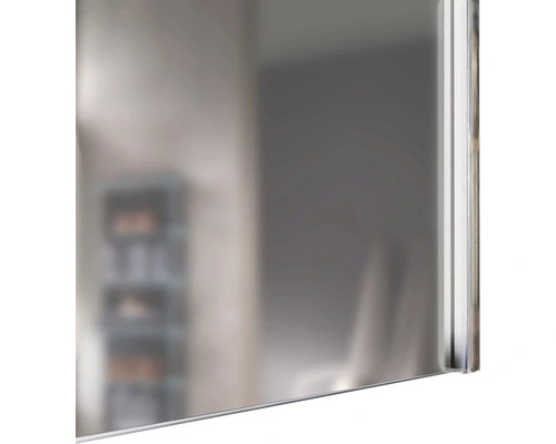 Badmöbel-Set Marlin 3040 Frontfarbe Eiche Natur Holzdekor 3-teilig Mit Glas-Waschtisch BxHxT 90,4 X 198,2 X 47,9 Cm Mit Spiegel – Bild 6