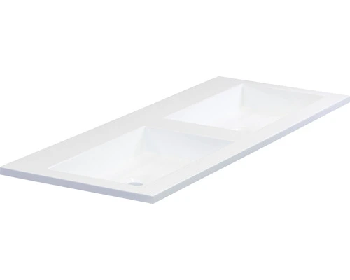 Badmöbel-Set Sanox Loft BxHxT 120,5 (60/60)) X 47 X 45,5 Cm Frontfarbe Schwarz Matt 2-teilig Mit Doppelwaschtisch Mineralguss Weiss Matt Ohne Hahnloch – Bild 2