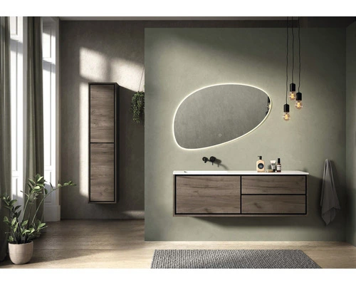 Badmöbel-Set Sanox Loft BxHxT 120,5 (85/35) X 47 X 45,5 Cm Frontfarbe Espresso 2-teilig Mit Waschtisch Mineralguss Becken Links Ohne Hahnloch – Bild 5