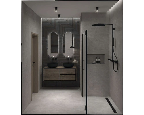 Badmöbel-Set Sanox Loft BxHxT 101 X 52,5 X 46 Cm Frontfarbe Craft Oak 2-teilig Mit Waschtisch Keramik – Bild 8