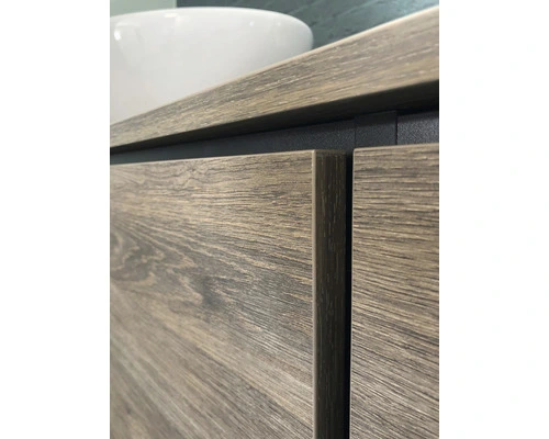 Badmöbel-Set Sanox Loft BxHxT 120,5 (85/35) X 47 X 45,5 Cm Frontfarbe Espresso 2-teilig Mit Waschtisch Mineralguss Becken Links Weiss Matt – Bild 3