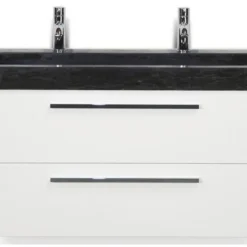 Sanox Badmöbelset Seville 100x195 Cm Weiss Hochglanz