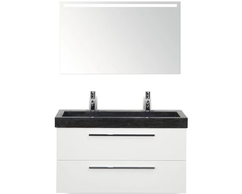 Sanox Badmöbelset Seville 100x195 Cm Weiss Hochglanz