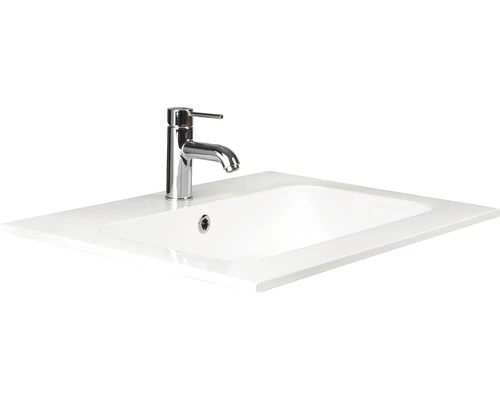 Badmöbel-Set Sanox Pulse Weiß Hochglanz Incl. Spiegel Mit LED-Beleuchtung 70x170 Cm – Bild 3