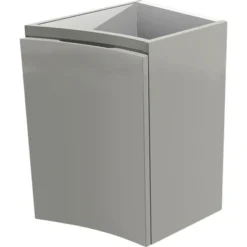 Unterschrank Baden Haus Vague 34 Cm Breit Hellgrau Hochglanz Fertig Montiert 54855